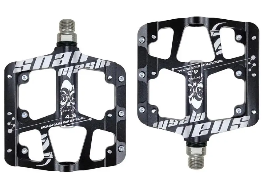 2019New cnc из алюминиевого сплава сверхлегкий 3 подшипники педали горный велосипед MTB анодирование педали велосипедные педали 6 цветов - Цвет: Черный