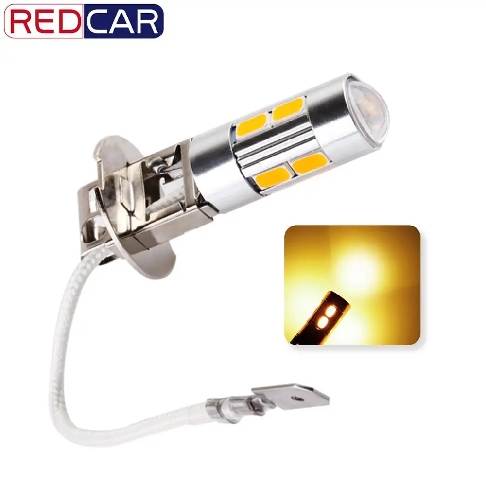 

2pcs H3 LED light high power Auto led bulbs Replacement Bulbs For Car Fog Light Driving Lamps Car Light Source parking 12V Amber