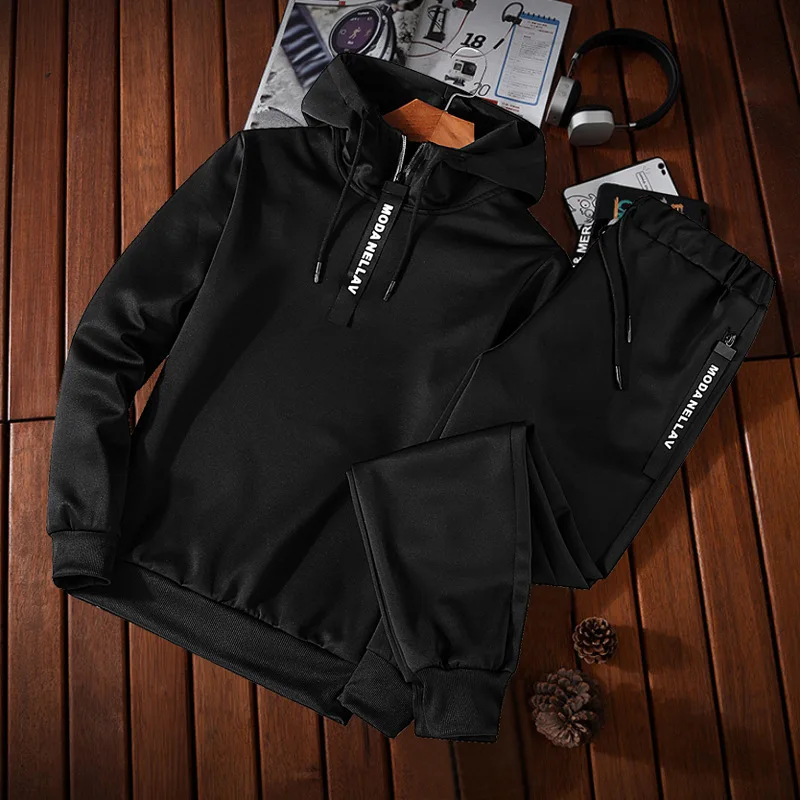 Men's Tracksuit Sets 2020 spring Autumn Hoodeds Male Casual Sportswear 2 Piece Sweatshirt + Sweatpants Set pullover hoodies Men's Tracksuit Sets 2020 spring Autumn Hoodeds Male Casual Sportswear 2 Piece Sweatshirt + Sweatpants Set pullover hoodies