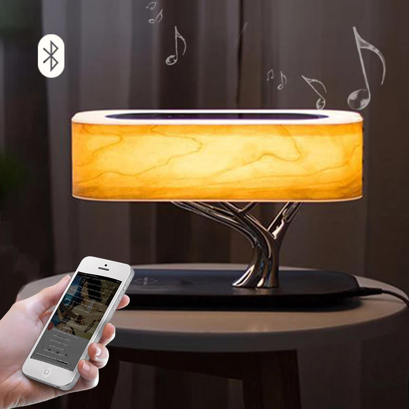 Tree Light Table Lamp Music Bluetooth Speaker Bed