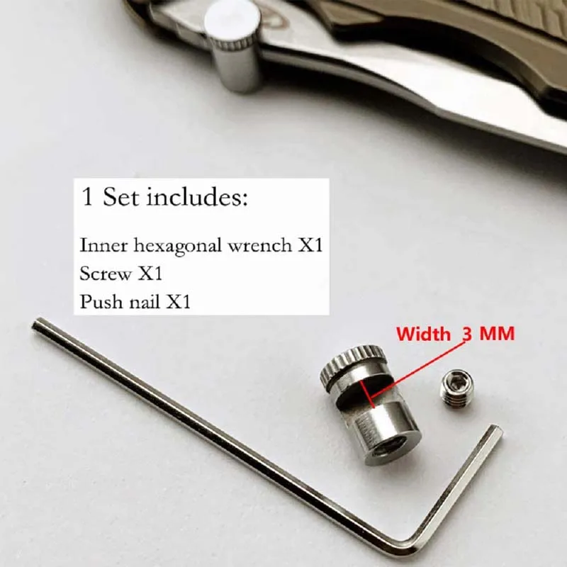 Thumb Stud Push Knife Button Thumb Stud Replacement for Buck 110 with Hex Wrench Camping Tool Accessories For Knife 110 folding knife pocket knives camping knives