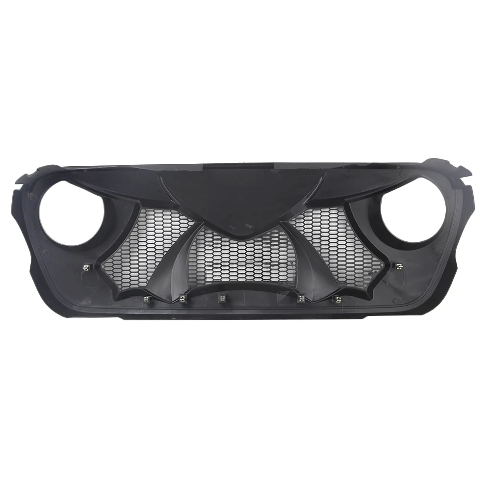 Передняя решетка автомобиля сетка Верхняя решетка для Jeep Wrangler JL 2010 ABS пластик матовый черный автомобиль аксессуары
