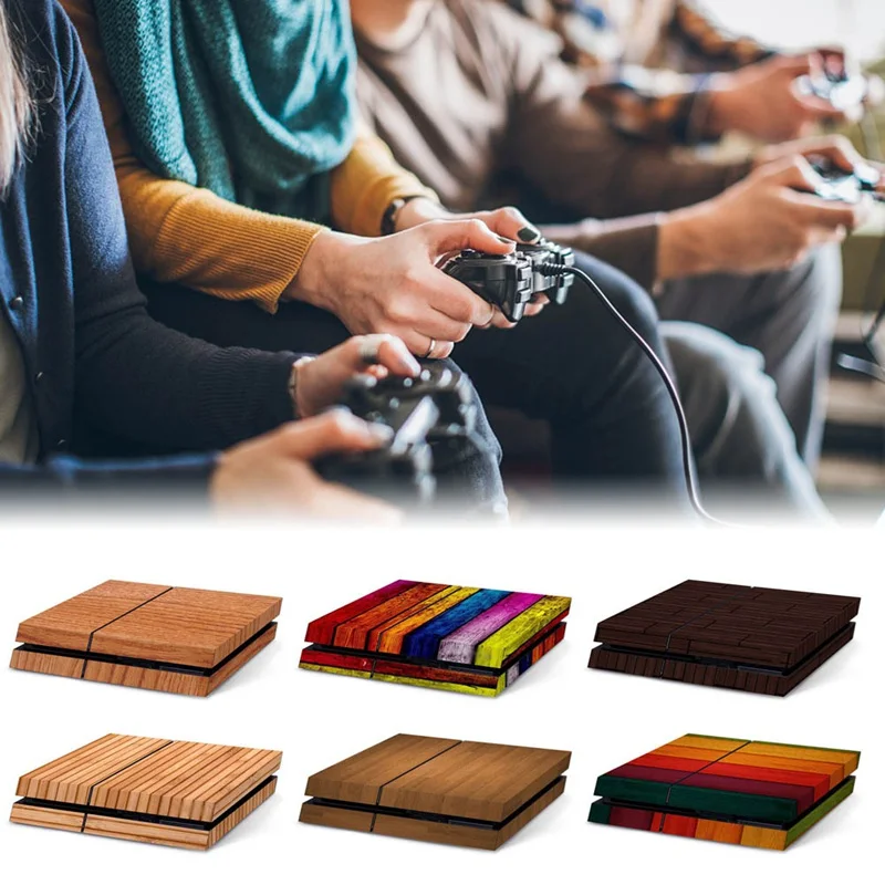 Деревянная Кожа для консоли PS4 защитная кожа чехол наклейка для PS4 игровой системы PS4+ 2 контроллера