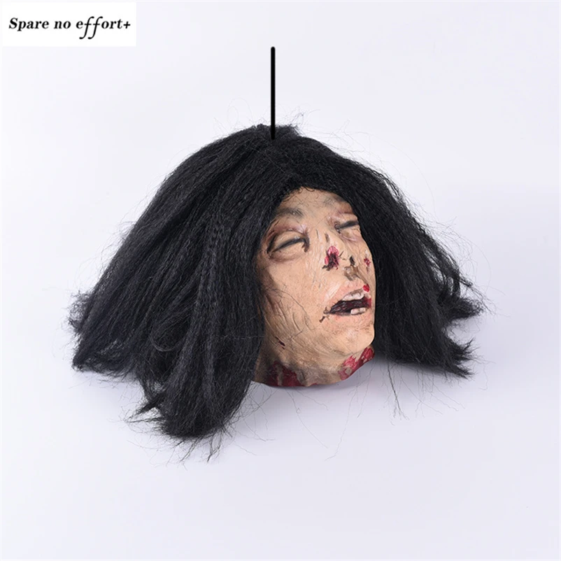 

Animated Rotten Halloween Hanging Ornament Bar Club Haunted Horror Halloween Party Supplies Zombie Creepy Skull Halloween Props