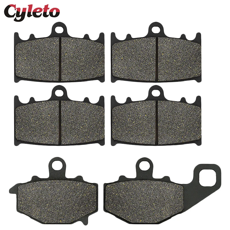 Cyleto Motorcycle Front Rear Brake Pads for Kawasaki ZX6R ZX 6R ZX600F ZX9R ZX9R ZX900 Ninja 900 94- 97 ZX 600 Ninja ZX6 93-95