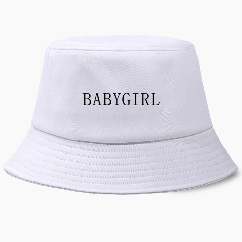 Модная Панама с черными буквами Babygirl для мужчин и женщин Летние Пляжные шапки