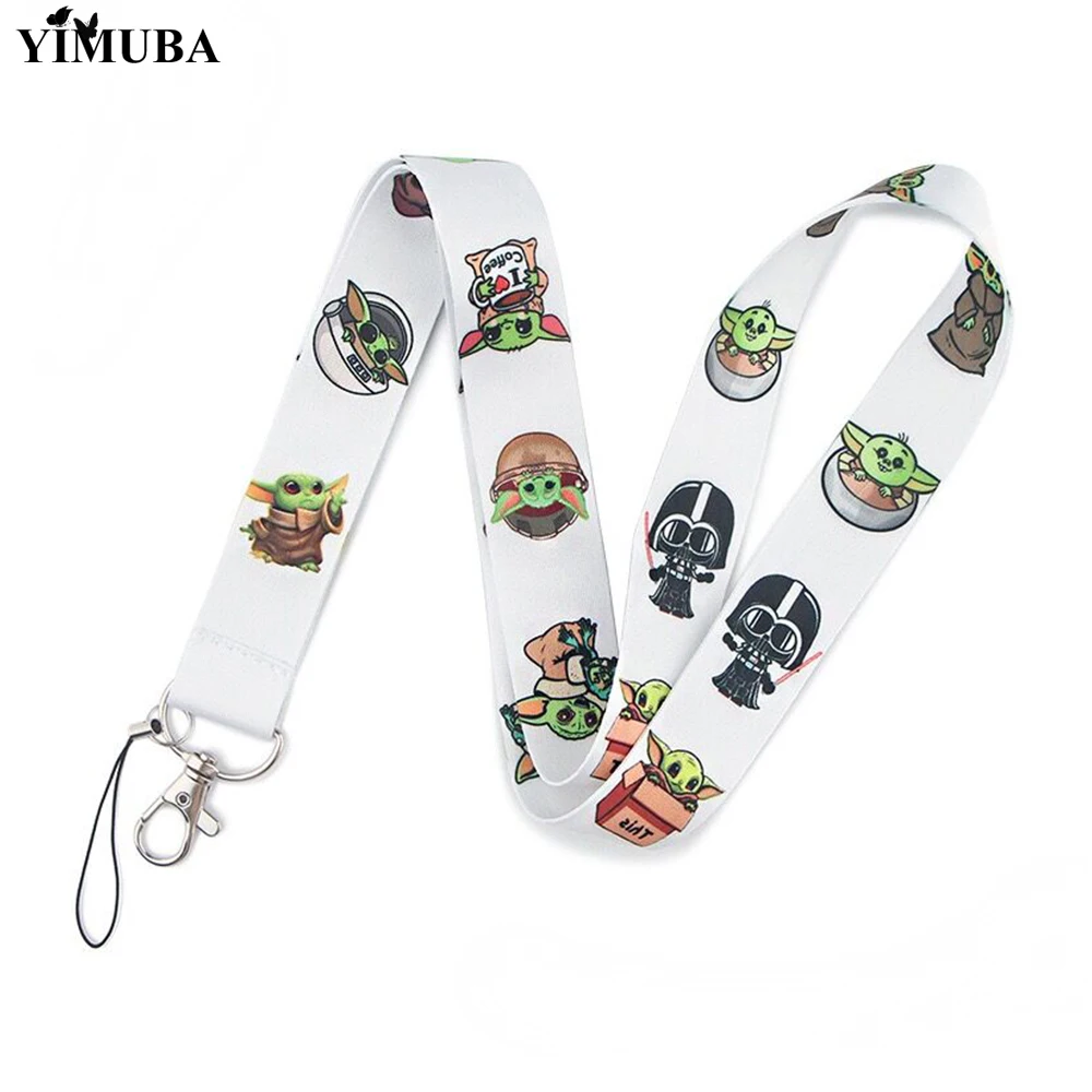 YIMUBA-Llavero con correa de Alien, funda para tarjeta de identificación con USB, cuerda colgante