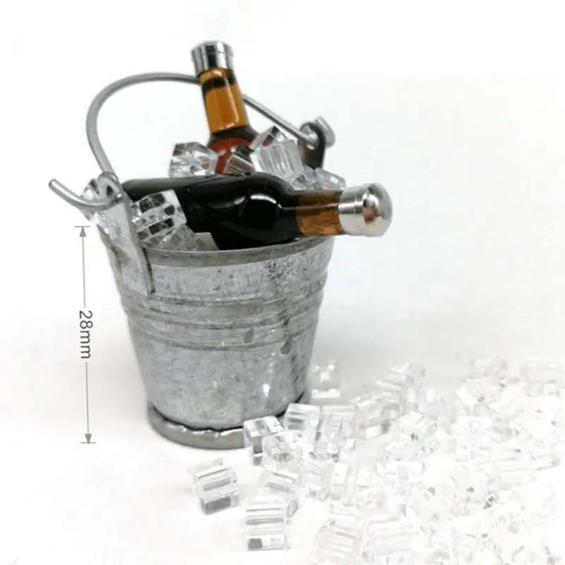 Симпатичные DIY Миниатюрные 1:6 кукольный домик аксессуары мини моделирование ледяная бочка вина Бутылка игрушечный миксер игрушка Y4QA