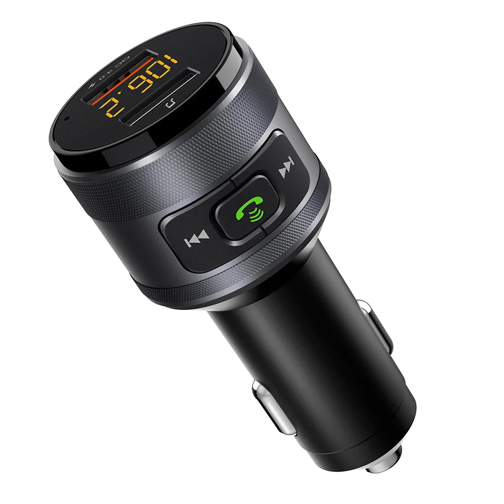 Автомобиль со системой «Хендс-фри» и Bluetooth Беспроводной 12 V-24 V FM передатчик Dual USB QC3.0 быстро Зарядное устройство Bluetooth Музыка u-диск TF карта плеер