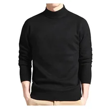 

NEW Men Sweater Solid Pullovers Mock Neck Spring And Autumn Wear Thin Fashion Undershirt Size M to 4XL