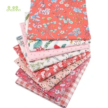 Chainho, красная Цветочная серия, печатная твиловая, хлопковая ткань, Лоскутная Ткань для шитья своими руками, стеганая одежда для малышей и детей