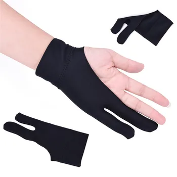 

Two-finger Drawing Gloves For Artist Drawing & Pen Graphic Tablet Pad Household Gloves Right Left Hand Black Glove Free Size