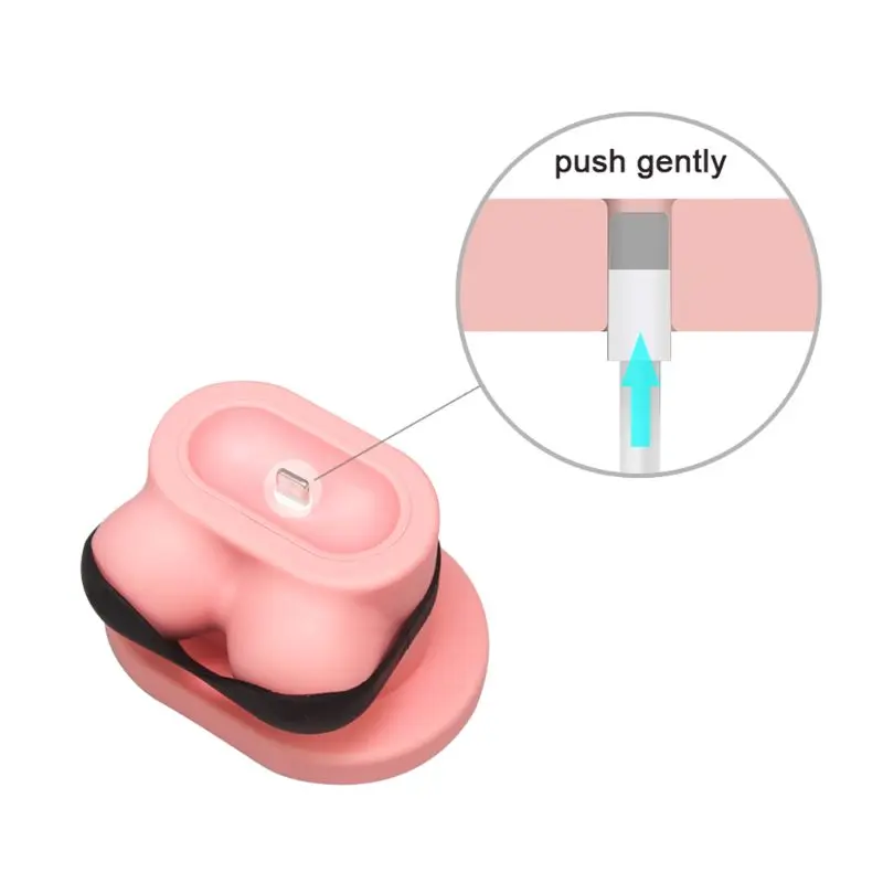 2 In 1 Charging Dock Station Soft Silicone Mini Portable Desk Charging Base Stand Holder for AirPods Case for iWatch Charger