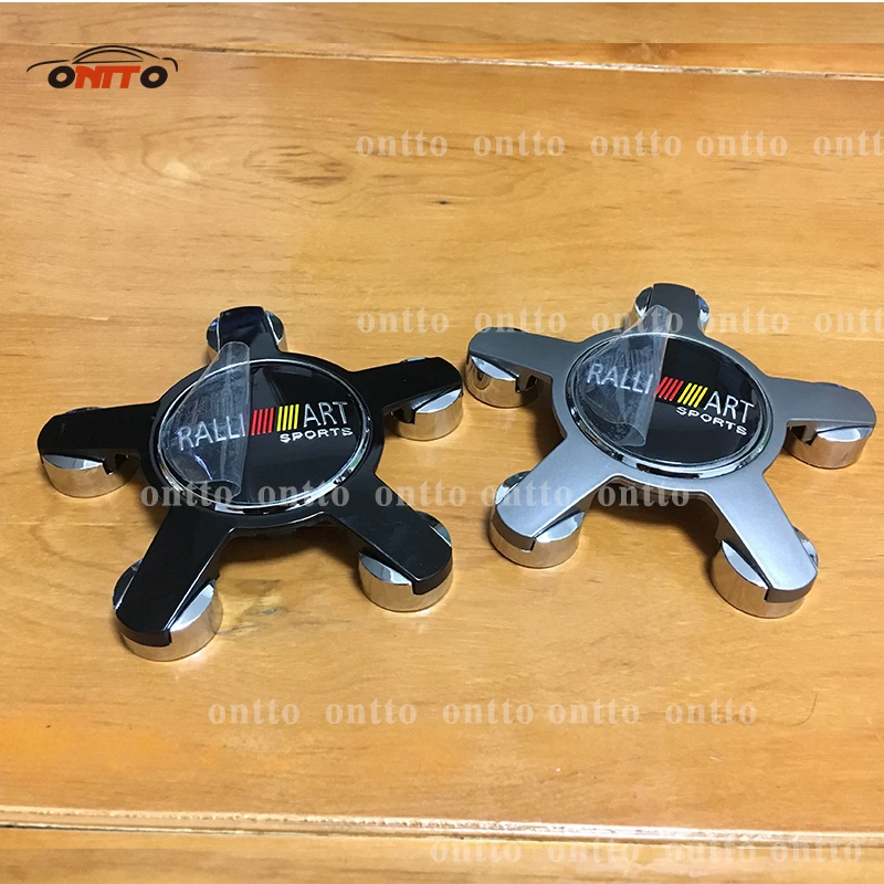 

4PCS/LOT High Quality New 56MM ralliart Wheel Caps ABS Chrome & Black Car Styling Center Hub Cap 135mm