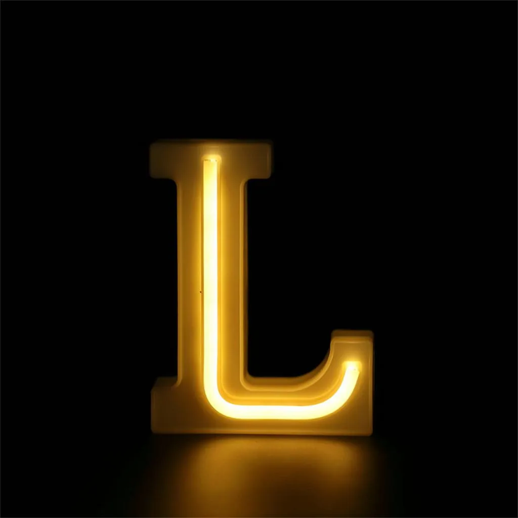 Transer USB Алфавит A-Z буквы светодиодный свет пластиковые буквы фонарь лампа стоящая/подвесная для домашнего декора 907