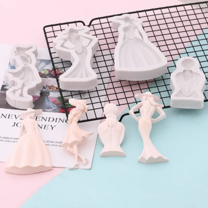 Girl princess model queen design fondant cake silicone mold chocolate Bakeware Cake Tools | Дом и сад