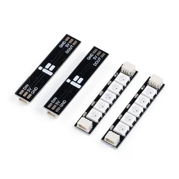 

4pcs iFlight Programmable RGB 5 LED Lights 5V Super LED Light Tail Light PCB Board 3 Pin Plug for RC FPV Racing Drone Aircraft