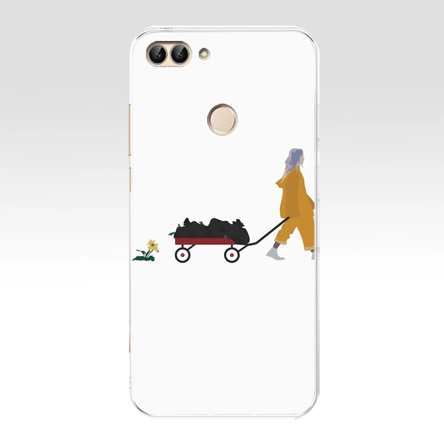 32 16AA Billie Eilish Girl Soft TPU Case Cover For Huawei Honor P Smart Y6 Prime Nova 2i 3i View 10 - Цвет: 32