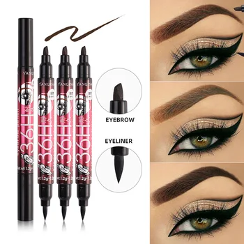 

Dual-ended Liquid Eyeliner Pen + Eye Brow Pencil Waterproof Long Lasting Quick Dry Eye Liner Pen maquiagem profissional TSLM2