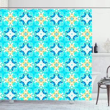 

Shower Curtain for Bathroom 72x72 Abstraction Sloping Kaleidoscope Colorful Abstract Pattern Artistic Beautiful Color Craft