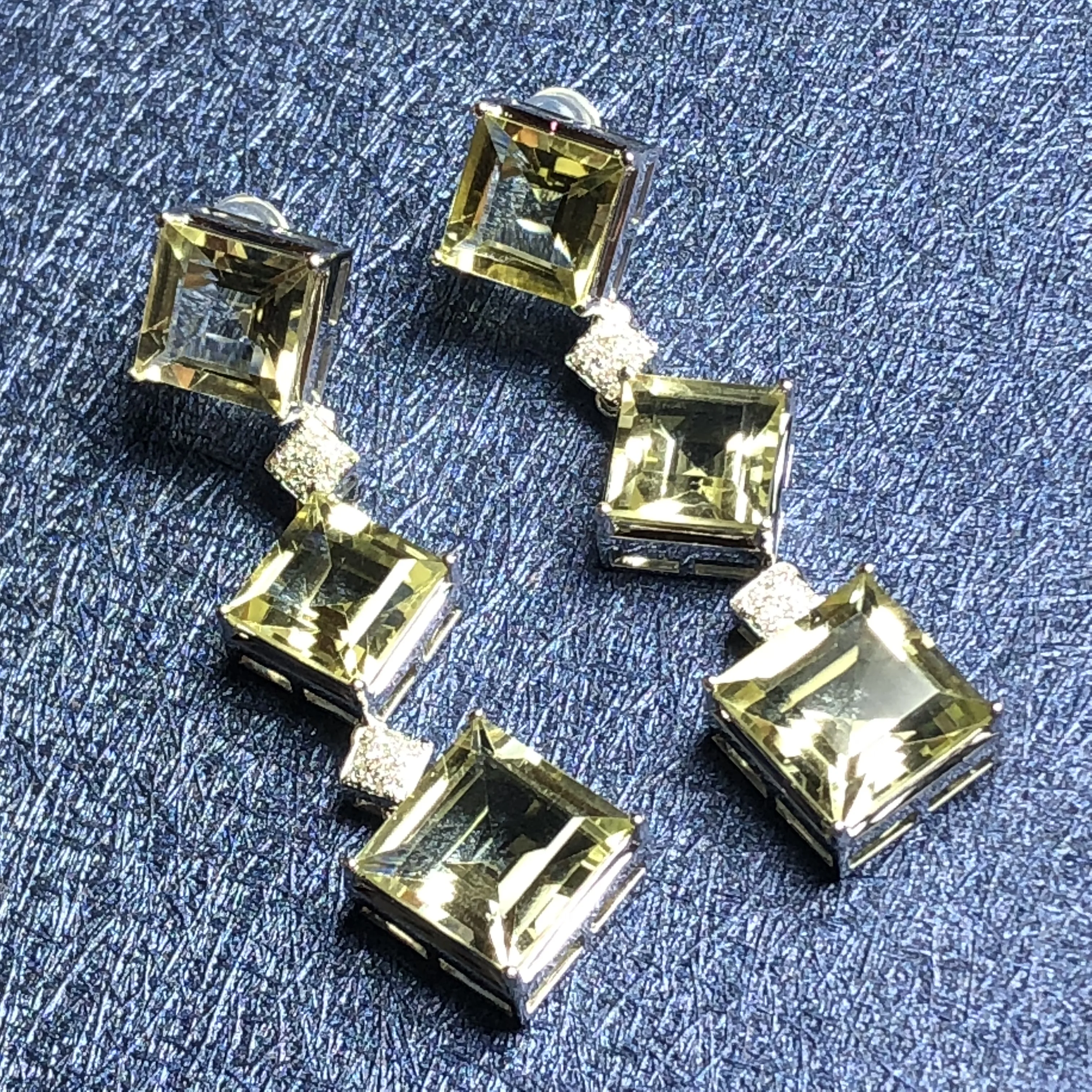 Серьги-капли Citrine натуральный бразильский источник цитрин 23,7ct серьги из драгоценных камней для женщин Изящные серьги-гвоздики