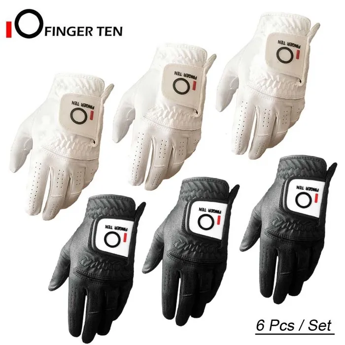 6 Pcs/Set Breathable Durable Golf Gloves Men Left Hand for Right Handed
