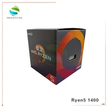 Процессор AMD Ryzen 5 1400 R5 1400 3,2 ГГц четырехъядерный процессор YD1400BBM4KAE разъем AM4 с охлаждающим вентилятором