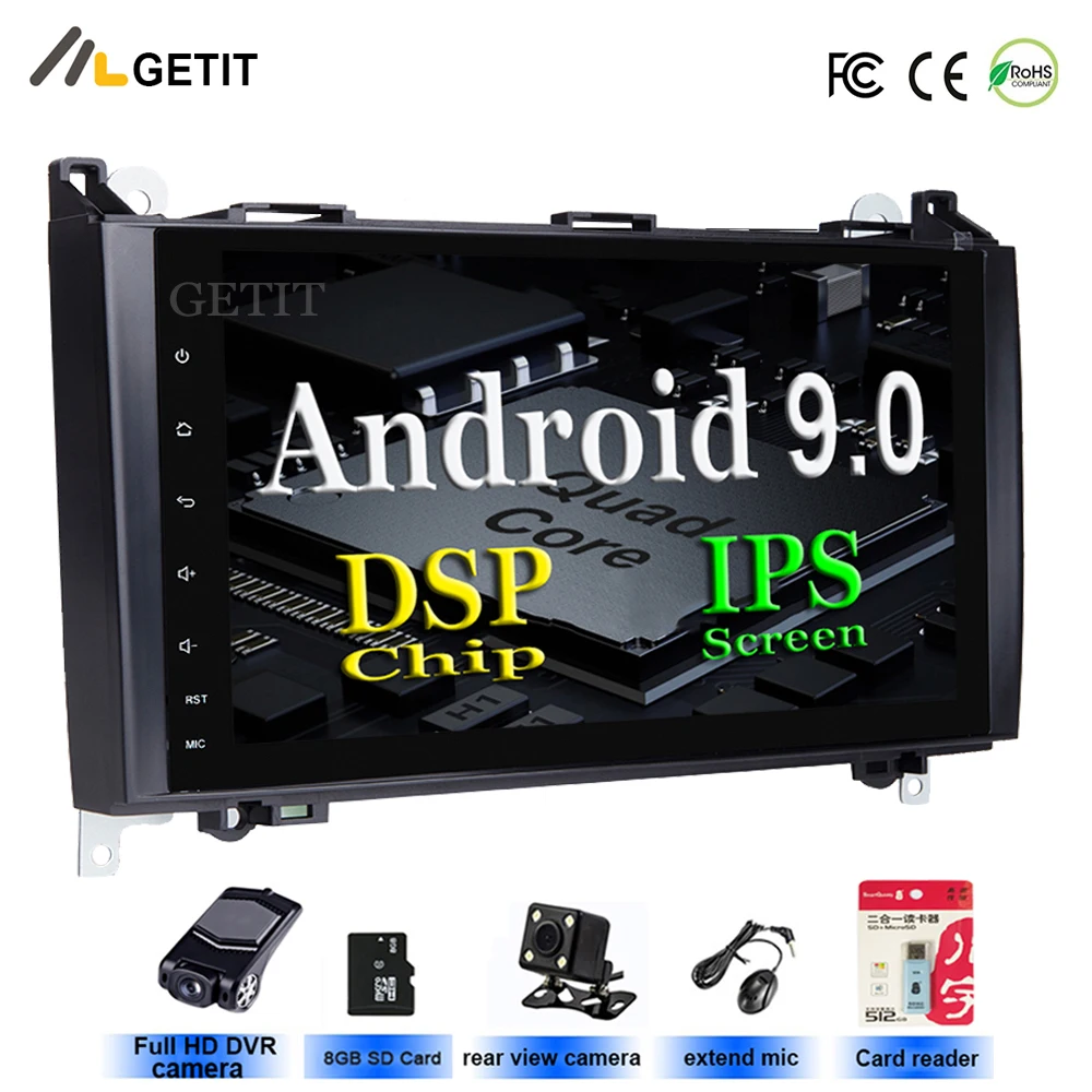 Perfect Android 9.0 Mercedes Benz B200 A B Class W169 W245 Viano Vito W639 Sprint Car Radio no DVD Player GPS Head unit Bluetooth Wifi 0