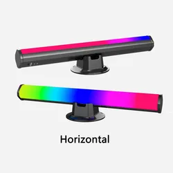 Bande lumineuse colorée à LED, 2 pièces, contrôle du son, de la musique, du rythme, de l'ordinateur, de la voiture, de l'atmosphère, avec application, pour fête 