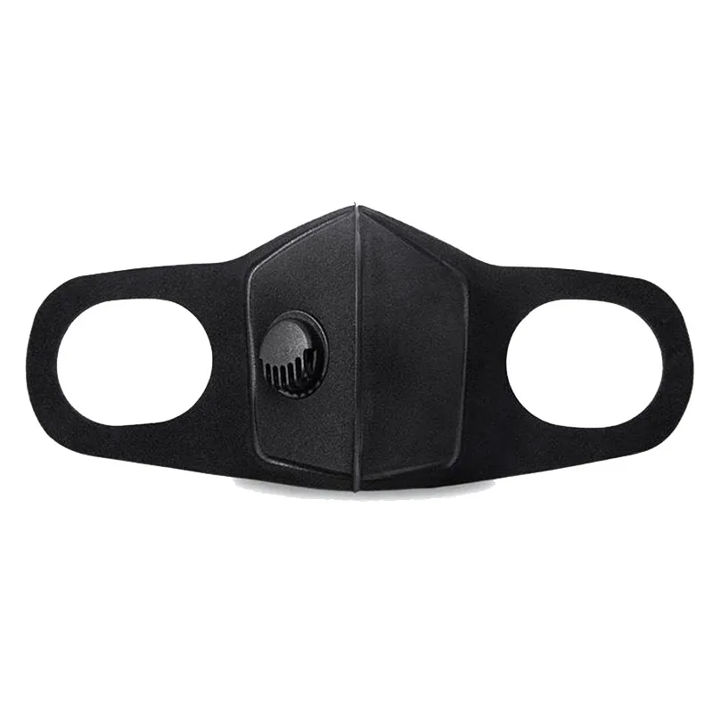 

Men Women Anti Dust Mask Anti PM2.5 Pollution Face Mask Respirator Black Breathable Valve Mask Filter 3D Mouth Cover 10 Pcs