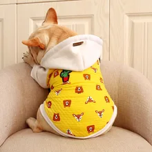 Animal Print Pet Dogs Winter Clothes All Size Lovely Thick Pet Clothing New Year Keep Warm Cartoon York Hoodies for Cats