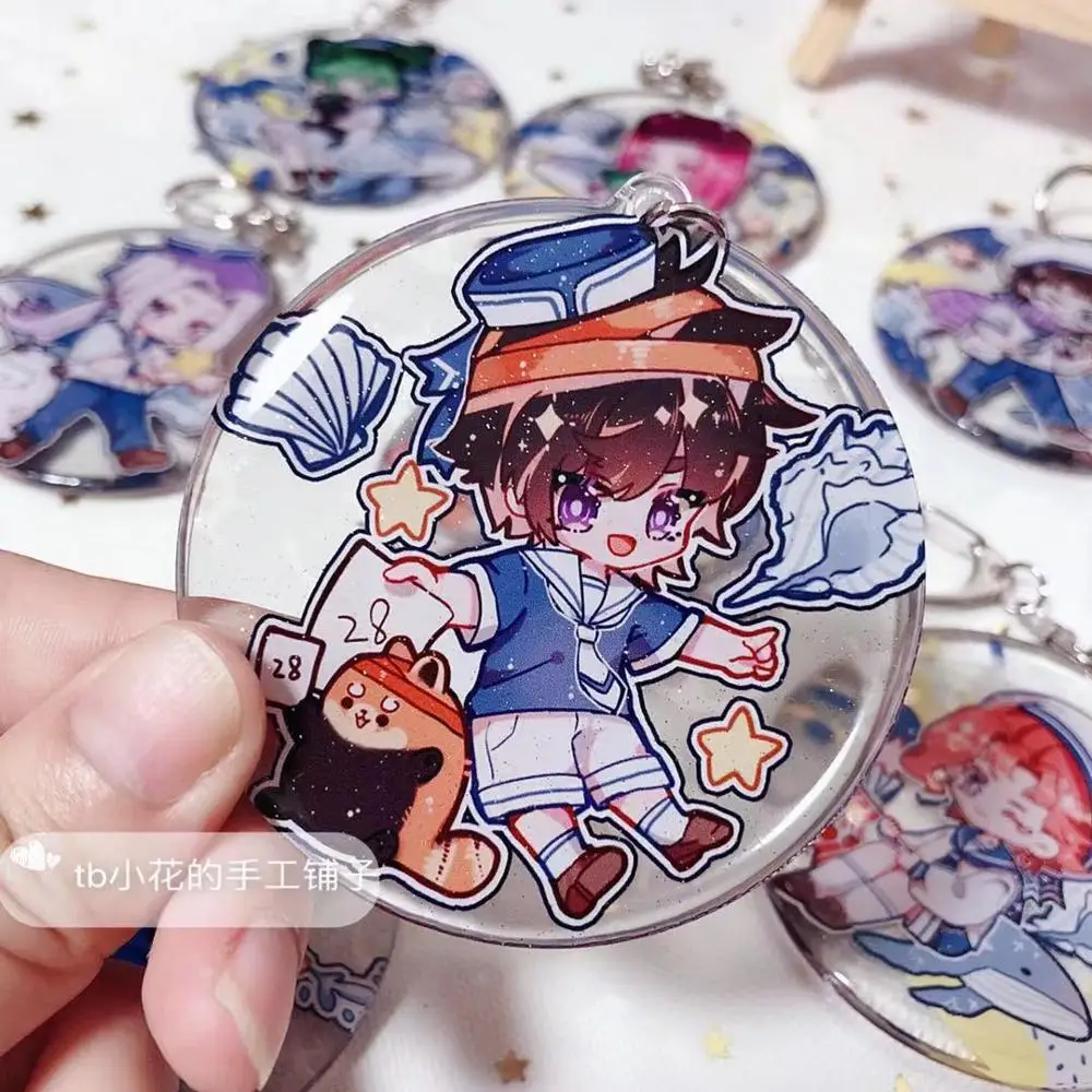 Аниме JOJO невероятное приключение Золотой ветер Гвидо MISTA Bucciarati Giorno кисибэ Косплэй акриловый брелок кольцо для ключей
