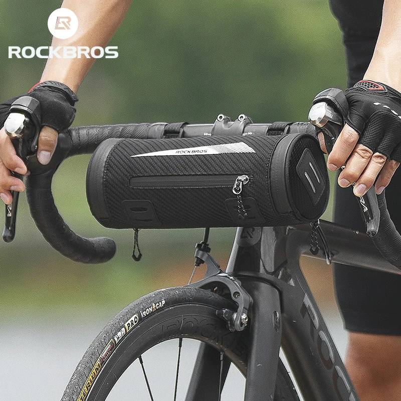 ROCKBROS Bolso para manillar delantero de bicicleta, bolsa de hombro, resistente a la lluvia, para tubo montaña o carretera, gran capacidad de almacenamiento, accesorios para bicicleta, en 1|Maletas