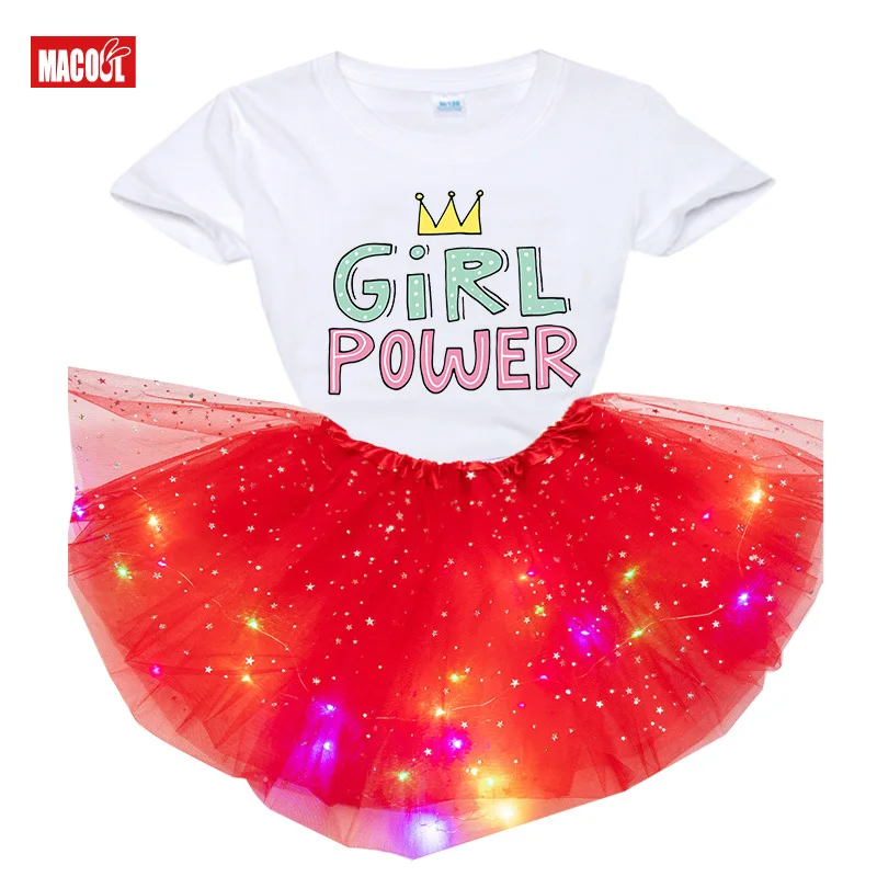 

Girls Set Tutu Dress 2021 Summer Girl T Shirts Rainbow Tutu Dress T Shirt Kids Toddler Baby Cute Dress Princess birthday present