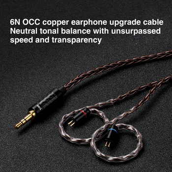

TRN T4 8Core OCC Copper Earphone Mmcx 3.5mm 2.5mm 0.75mm 0.78mm Upgrade Balanced Hifi Replacement Earphones Cable
