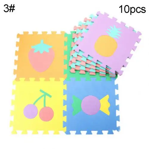 Fruit 30*30 EVA пены головоломки игровой коврик/детские коврики игрушки ковер для ребенка Ползания противоскользящие головоломки коврики детские буквы цифры Пазлы - Цвет: Fruit