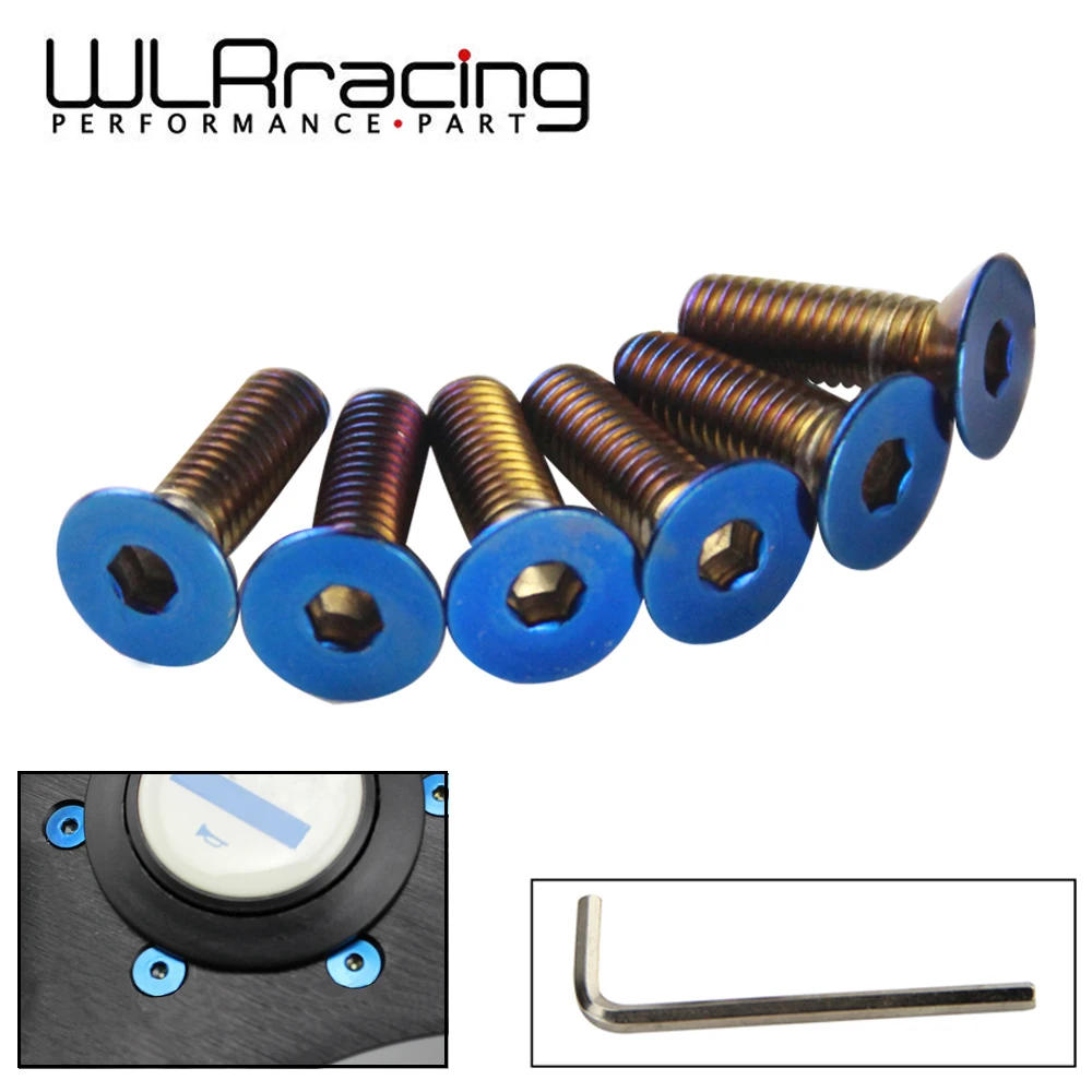 WLR RACING-6 шт./лот сгоревшие титановые болты для рулевого колеса подходят для многих рулевых колес, набор для WLR-LS06CR-T WLR RACING-6 шт./лот сгоревшие титановые болты для рулевого колеса подходят для многих рулевых колес, набор для WLR-LS06CR-T