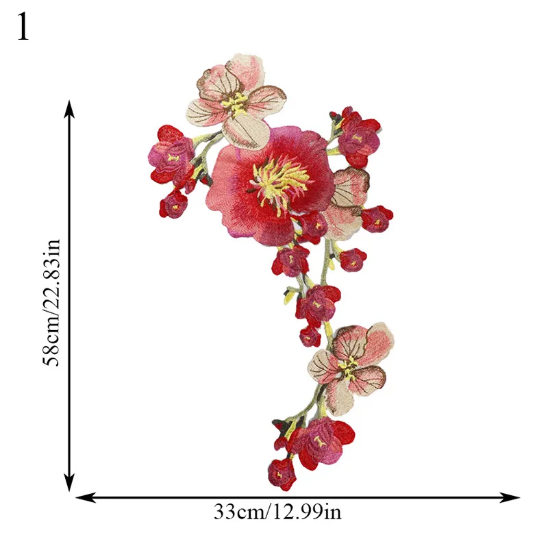 1 шт. горячая Распродажа красивых цветочных вышитых водорастворимых кружевных тканевых наклеек для одежды высокого качества Cheongsam значок патч пион