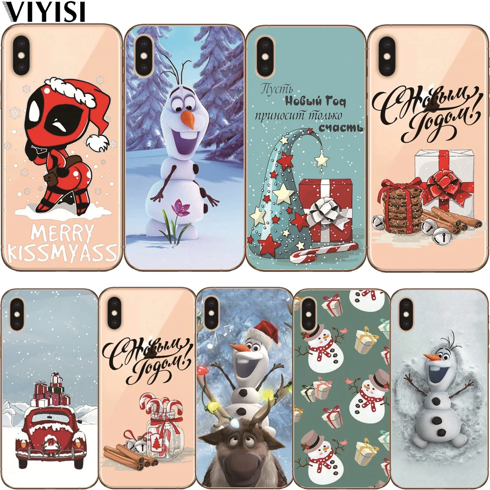 

Case Cute Deadpool Christmas Snowman For iPhone X case 7 8 6 6S Plus 5 5S SE XS MAX XR Coque Etui Cover Soft Silicone Cover