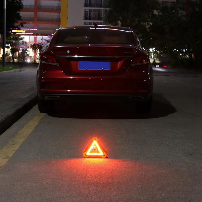 Hot XD-Multi-Function Solar Charging LED Work Light Triple-cornered Warning Emergency Light Portable Floodlight Spotlight Outdoo