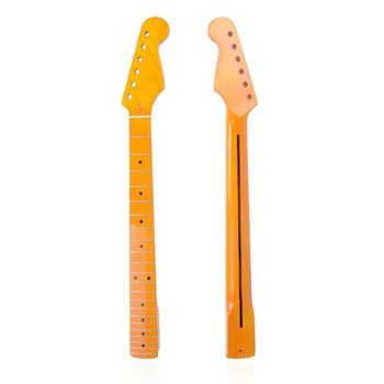 

22 Frets Guitar Neck Maple Wood Replacement Maple Neck Fingerboard Fit for Strat ST Stratocaster with Back Midline