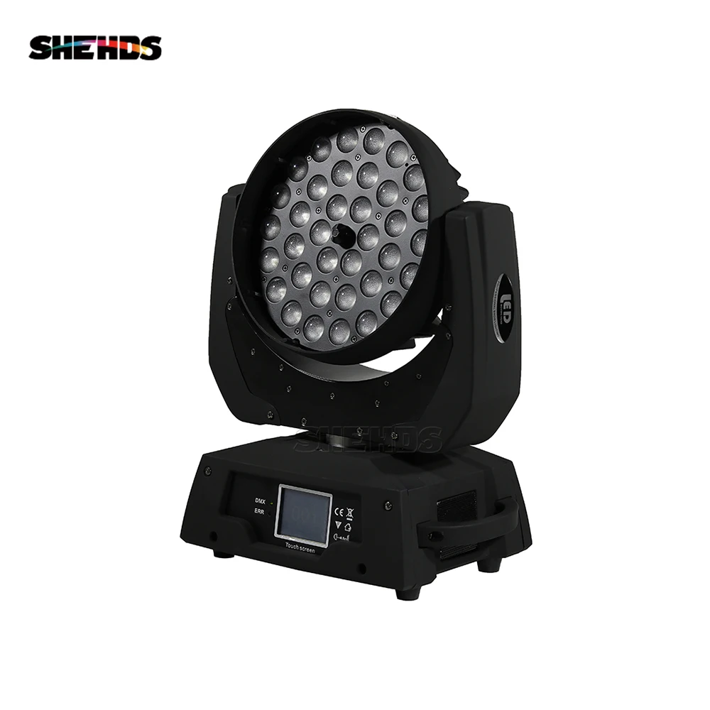 LED Moving Head Wash Light Zoom 36x12 Вт RGBW цвет DMX сценические движущиеся головки мыть сенсорный