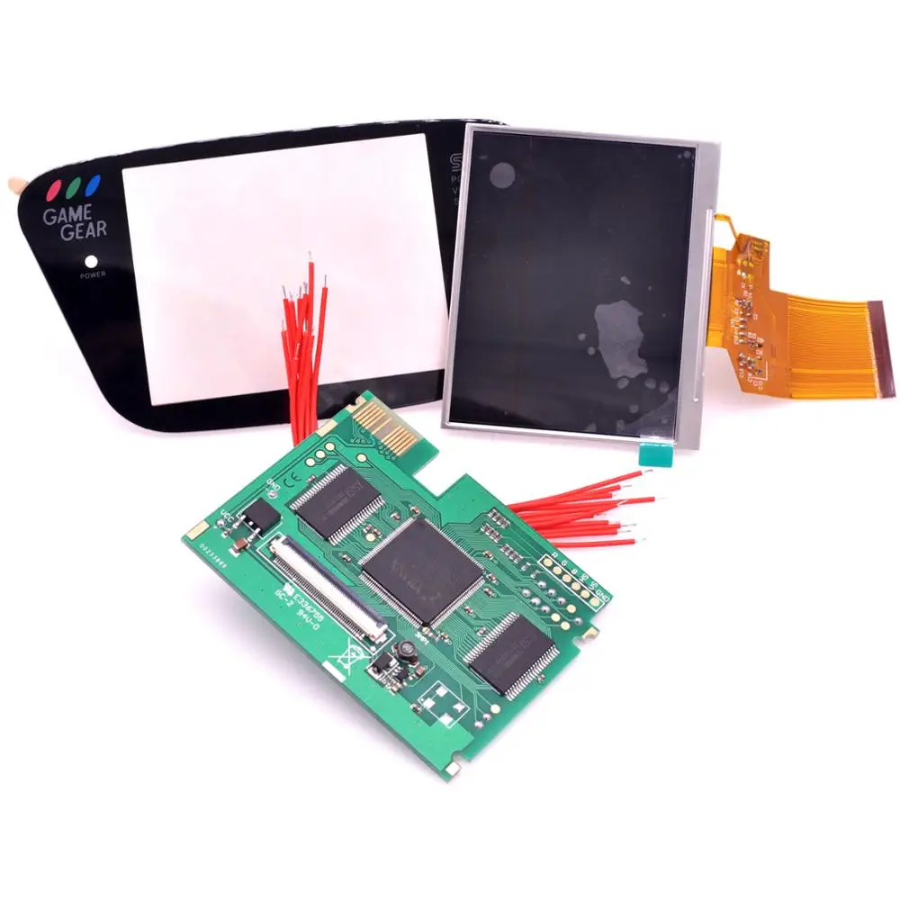 

LED Backlight LCD Screen upgrade Mod Board Kit with 3.5" TFT LCD + Glass Screen Lens + Jumper Wires for Sega Game Gear