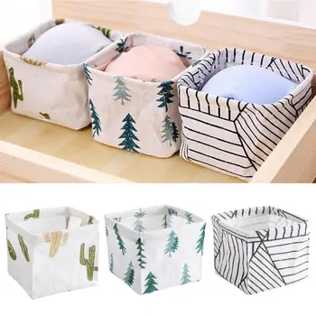 

Folding Desktop Storage Box Basket Cosmetic Stationery Organizer Desk Bag Storage Container Fabric Home Basket Linen Basket