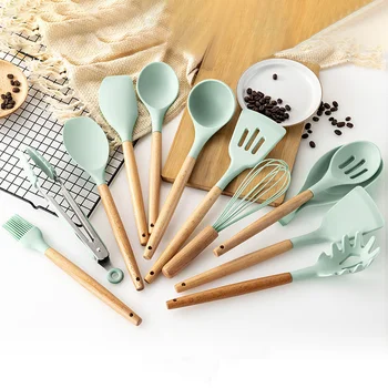 

11PCS Silicone Kitchenware Cooking Tool Set Heat Resistant Kitchen Non-Stick Cooking Utensils Baking Tools Gadgets