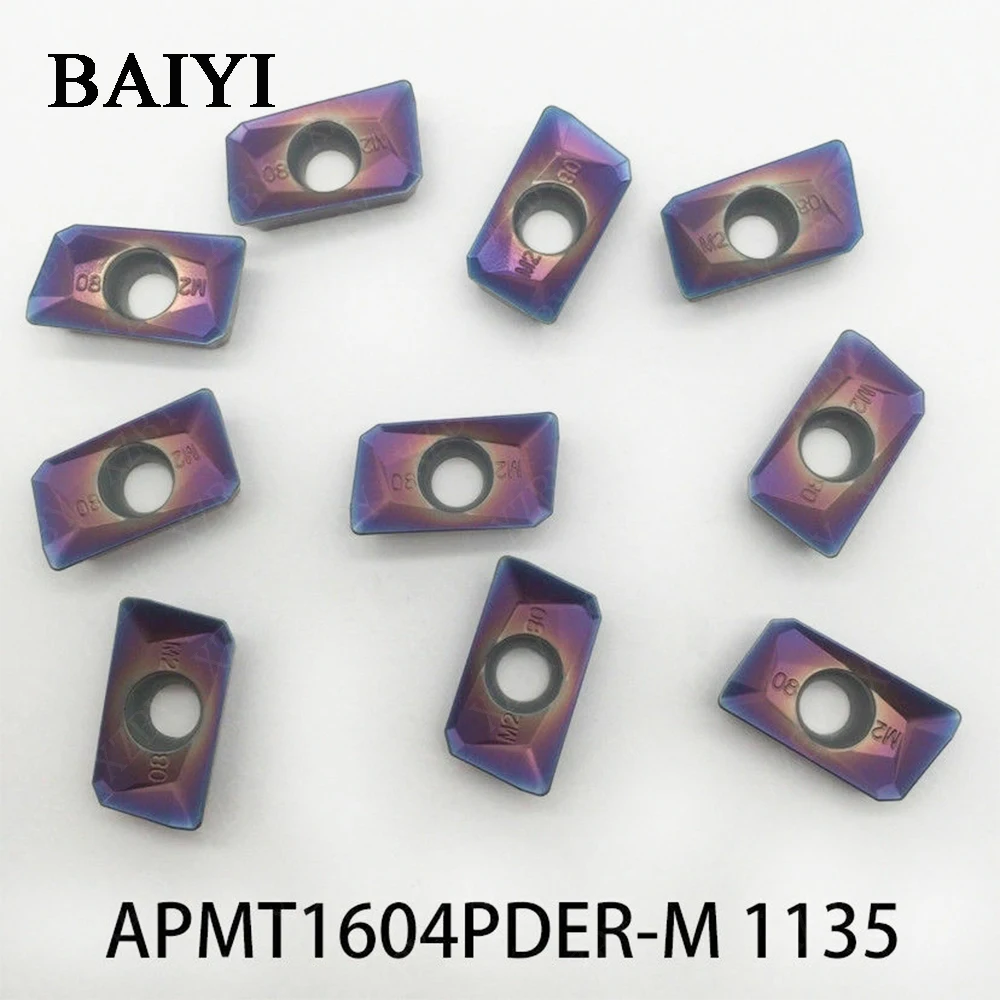 10 шт. APMT1604PDER карбида вставки фрезерные Вставки APMT1604PDER-M ZM1135 токарный станок с ЧПУ Режущий инструмент Фрезерный инструмент R0.8 поворотные режущие пластины для BAP 400R