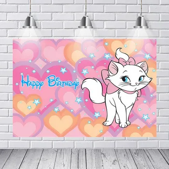 

Background Photography Marie Cat Pink Pattern Wall Custom Photo Studio Backdrop Background Vinyl Photo Backdrop