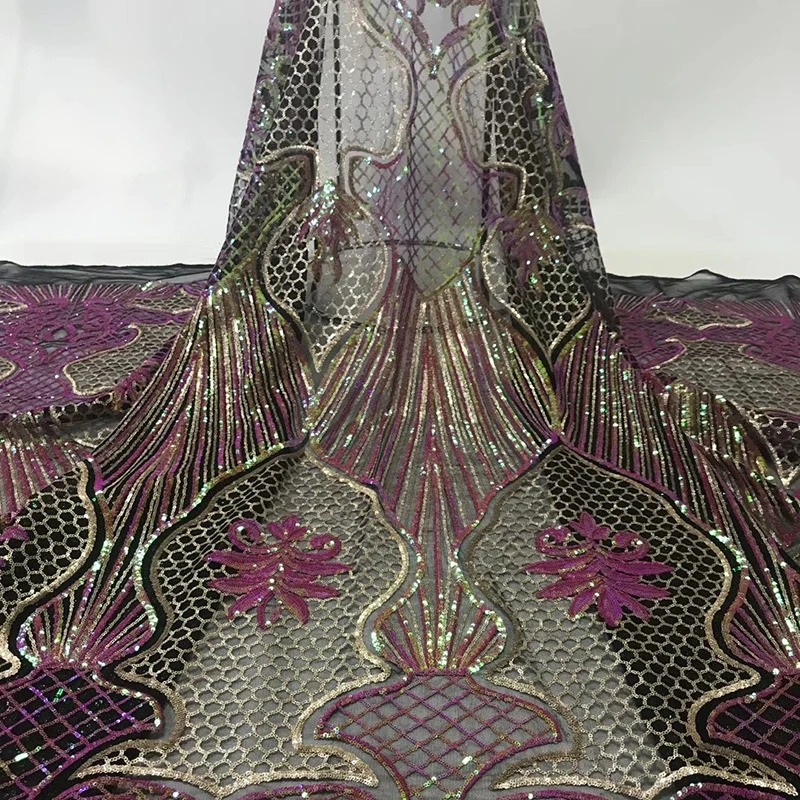 Новейшая африканская кружевная ткань с блестками высокого качества швейцарская вуаль кружевная ткань для Нигерии свадебное вечернее сексуальное платье 5 ярдов