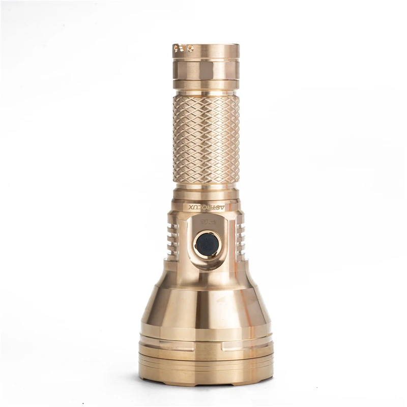 US $125.96 Astrolux FT03S SBT902 CopperBrass 4500lm 1428m UI LED Flashlight Powerful Flashlight for Searching Lantern Emergency Lamp