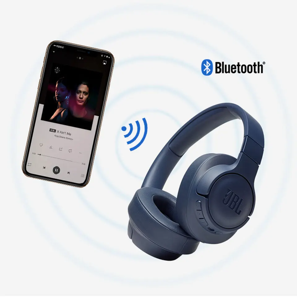 Original JBL TUNE 750BTNC Wireless Bluetooth Headphones with Mic Noise Cancelling Pure Bass Earphone Gaming Sports Gym Headset